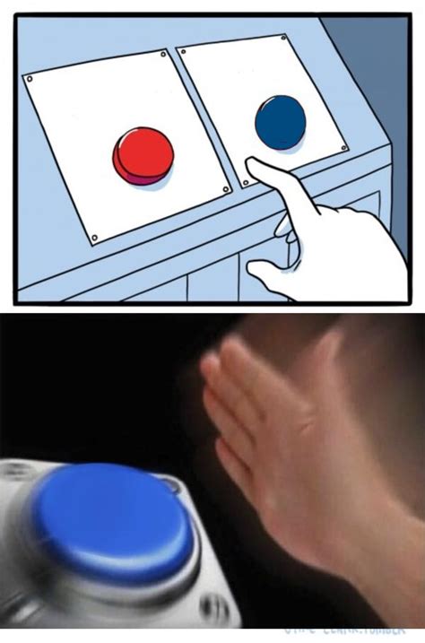 2 buttons meme template